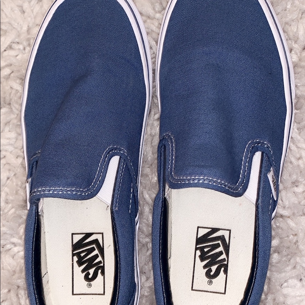 navy slip on vans